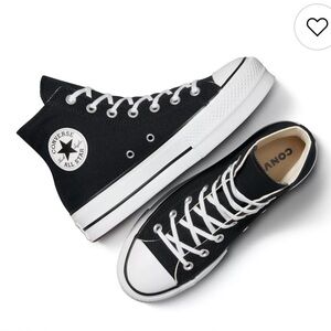 Converse All Star Lift Black Platform High-Top Sneakers Women’s Size 7